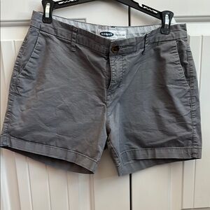 Old Navy Gray Bermuda Shorts Classic Cotton Blend